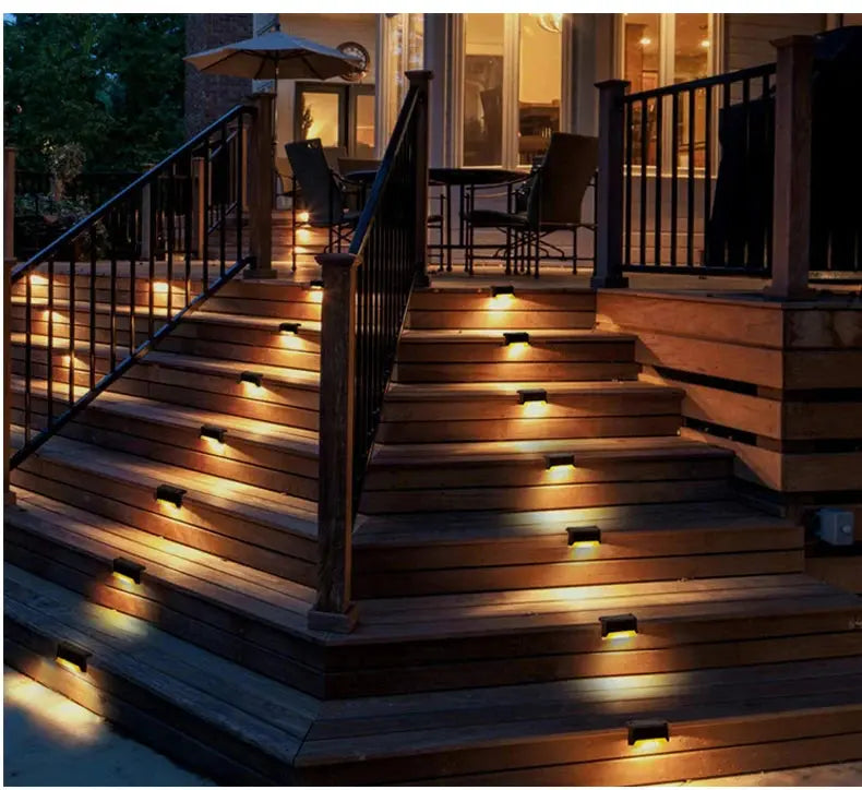 Solar LED Outdoor Step Lights – Waterproof Stair & Deck Lighting CoolNest